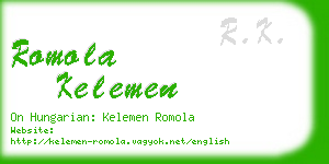 romola kelemen business card